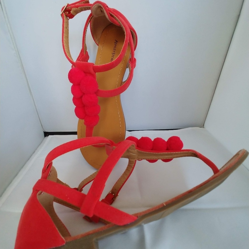 Ashley Stewart Red Thong Sandals - Picture 7 of 8